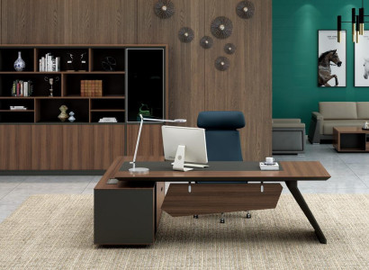 Desk Office Furnishings 2 pcs. Set Tables Shelf Chef Table + Filing cabinet